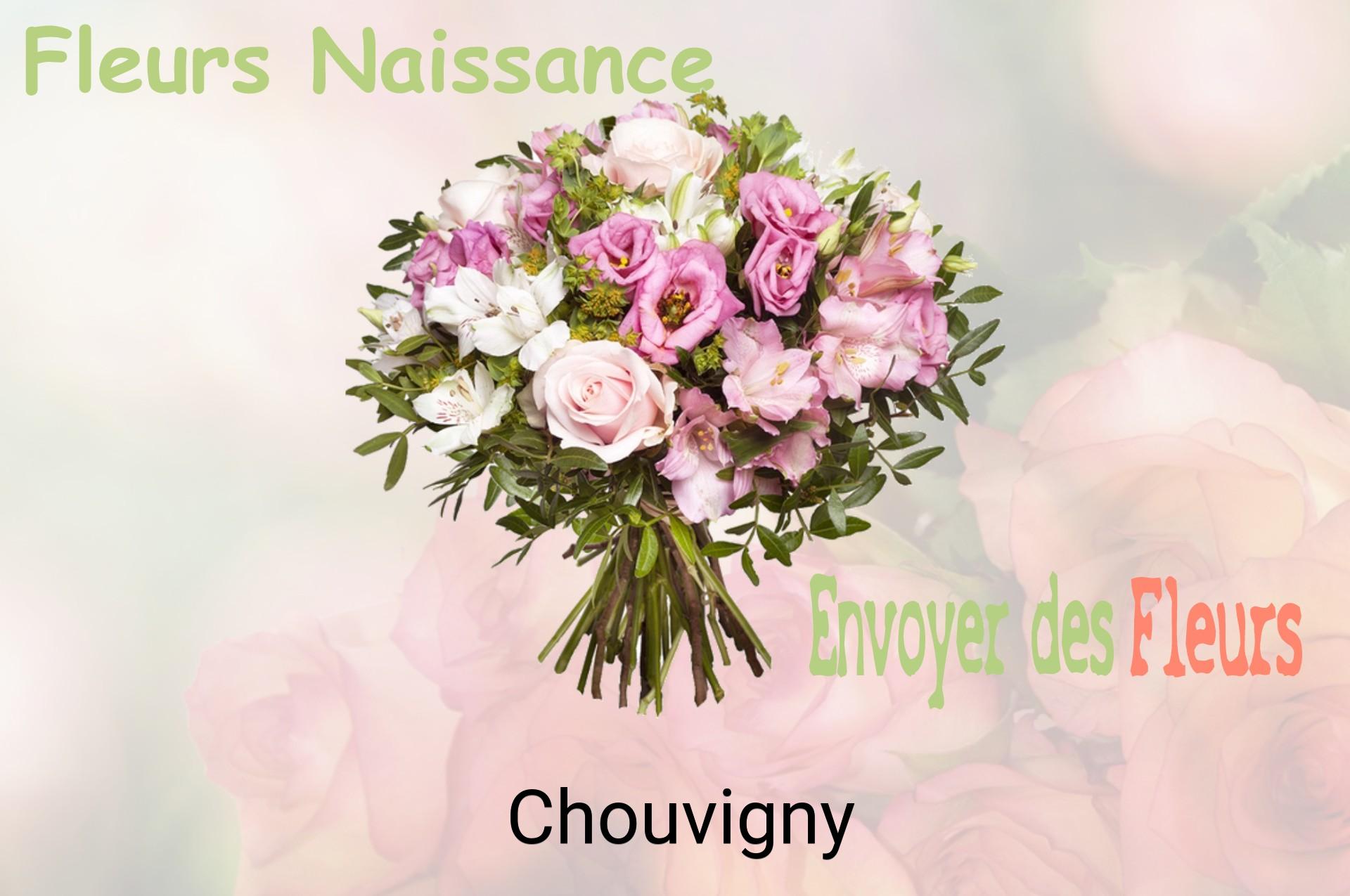 Bouquet de fleurs de naissance livré à Chouvigny